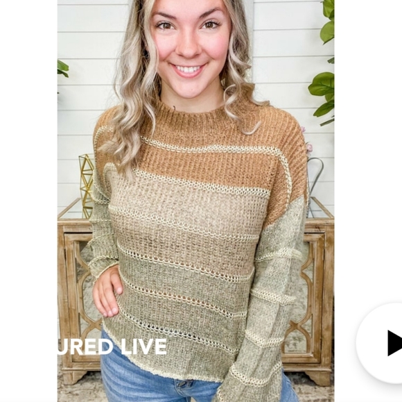 Sew In Love Sweaters - Sew In Love Gold Striped Sweater